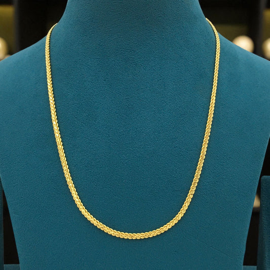 CLASSIC BRAIDED GOLD 20 INCH MEN'S CHAIN