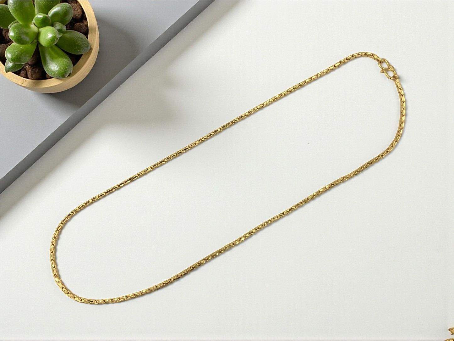 ORBIT PETAL FORMING GOLD MEN'S CHAIN