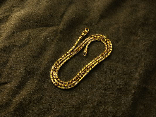 AURIC NAKSH MICRO GOLD PLATED GOLD CHAIN FOR MEN | PREMIUM BRASS MEN'S CHAIN