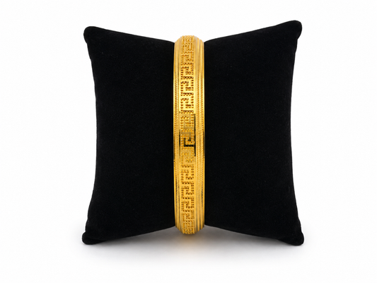 GREEK PATTERN GOLD MEN’S KADA