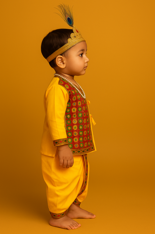 KIDS FOLK STYLE DRESS WITH EMBROIDERY