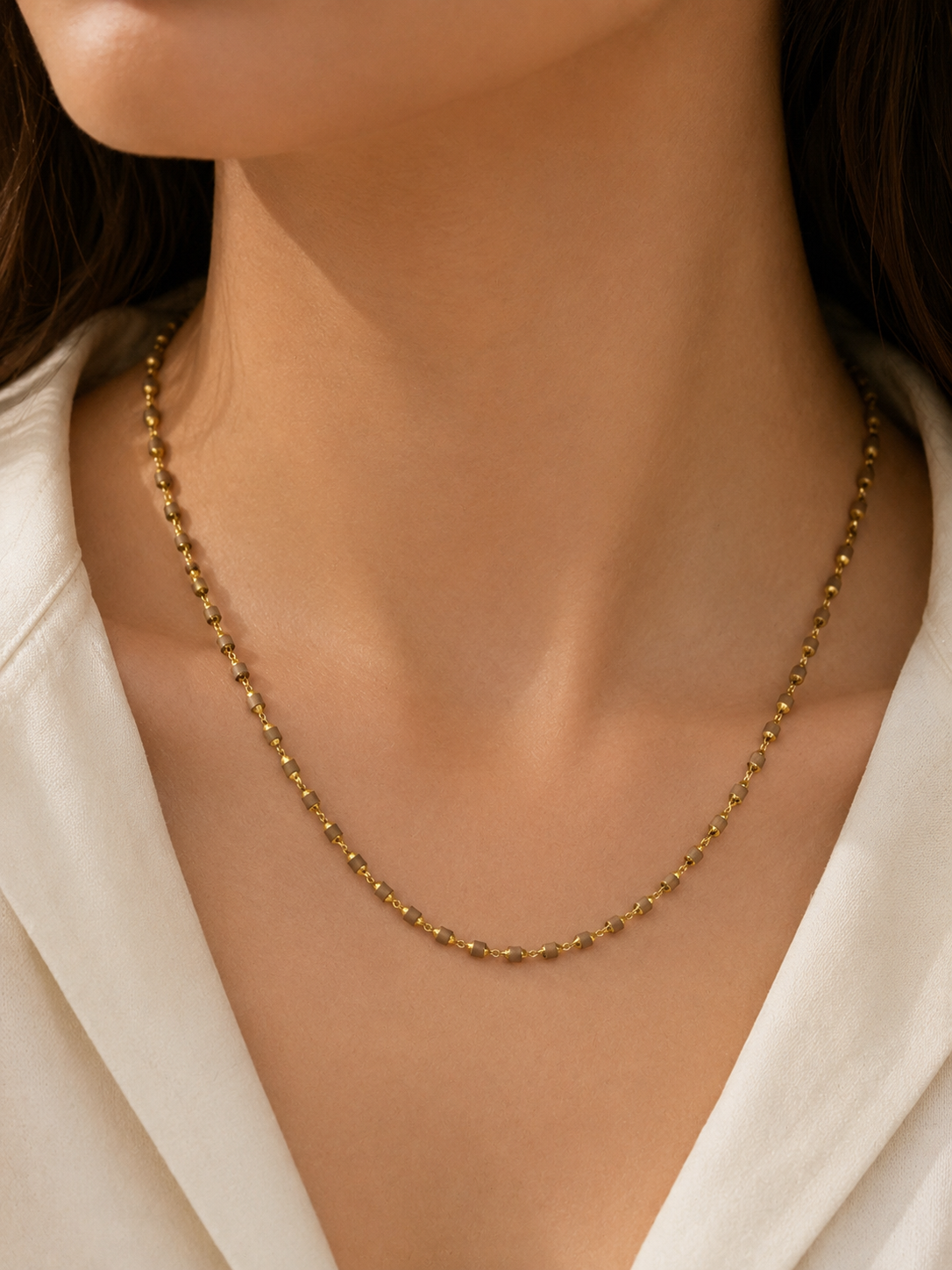DIVINE TULSI MICRO GOLD PLATED MALA FOR MEN & WOMEN