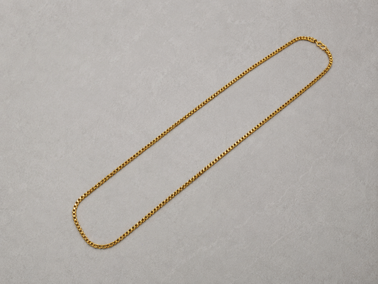 TITAN GRID BOX MICRO GOLD PLATED CHAIN FOR MEN | PREMIUM BRASS GOLD CHAIN