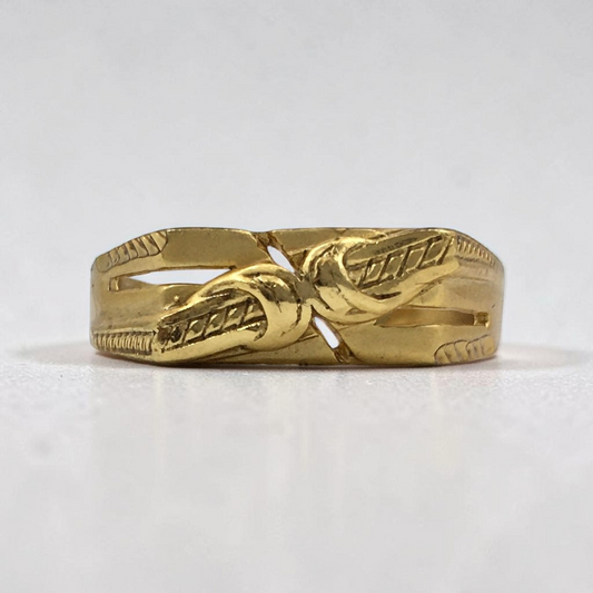 BRAIDED KNOT GOLD LOOK MEN'S RING