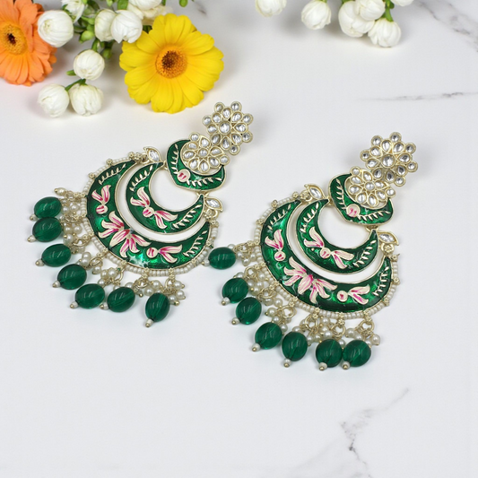 FESTIVE FLAIR KUNDAN DROPS CHANDBALI