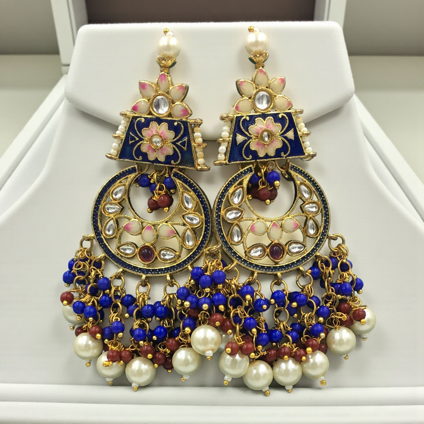 RANI GUL KUNDAN DROPS CHANDBALI