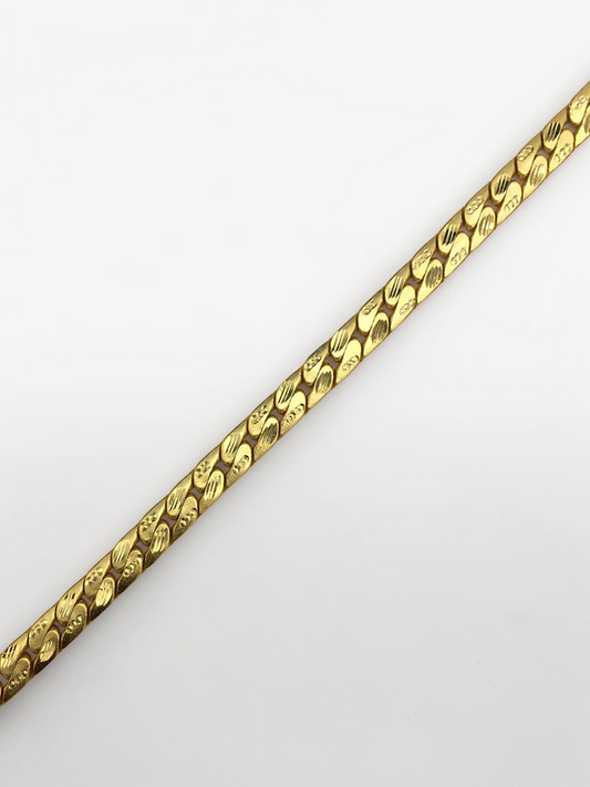 AURIC LEAF GOLD PLATED BRACELET FOR MEN'S BRACELET