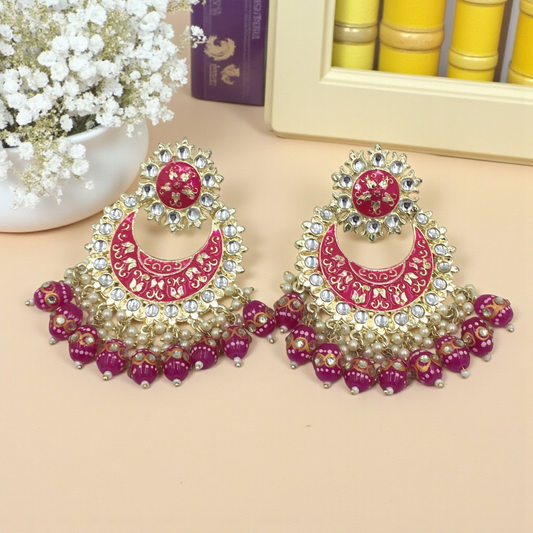 GULNAR KUNDAN DROPS CHANDBALI