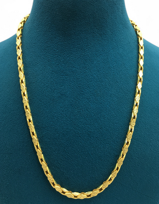 AURIC SLIM GOLD FINISH MEN'S CHAIN