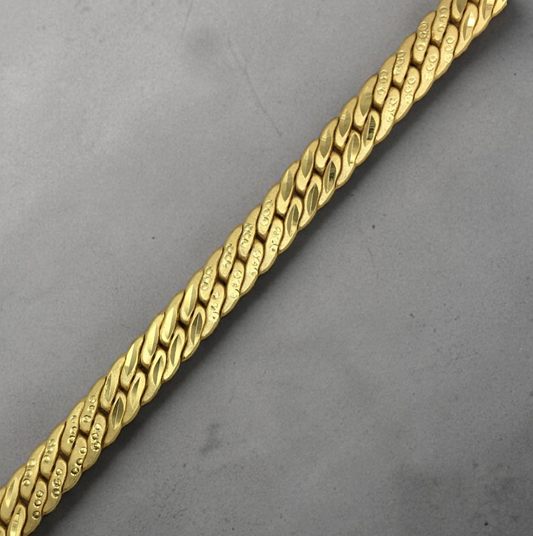 SLEEK GOLD POLISH CUBAN LINK MEN'S BRACELET