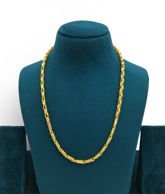 TWISTED LINK MICRO GOLD MEN’S CHAIN