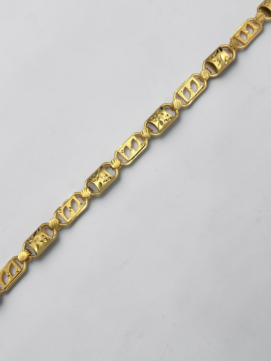 OBSIDIAN EDGE GOLD PLATED BRACELET FOR MEN