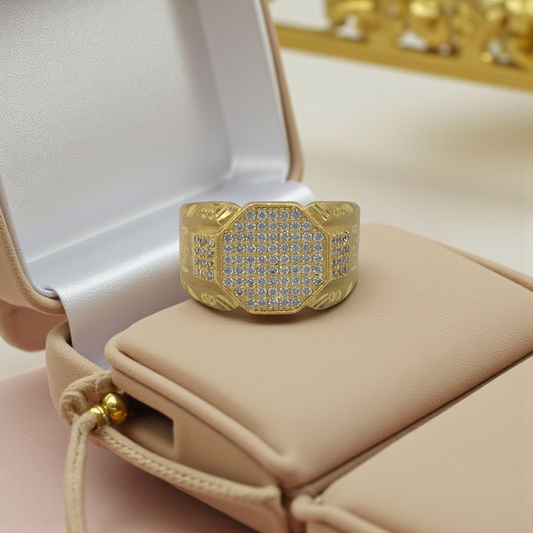 MAX DIAMOND MICRO GOLD PLATED RING