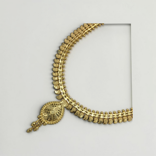 KANAK TARIKA ONE GRAM FORMING SHORT NECKLACE SET WITH EARRINGS