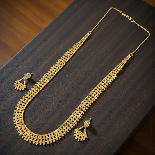 AARADHIYA MICRO GOLD LONG NECKLACE SET