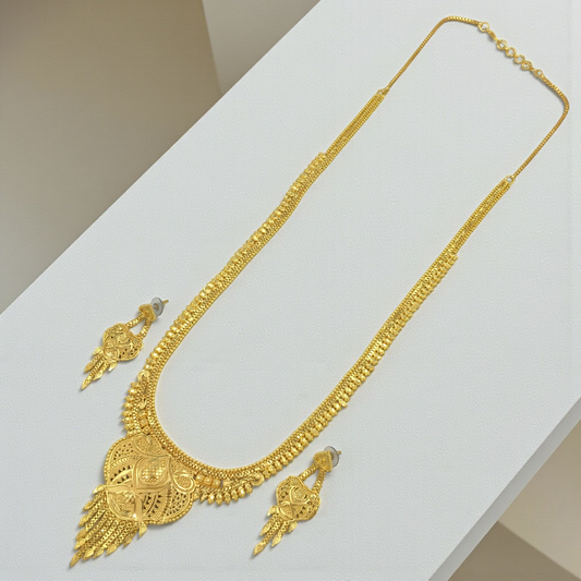 ADITI MICRO GOLD LONG NECKLACE SET