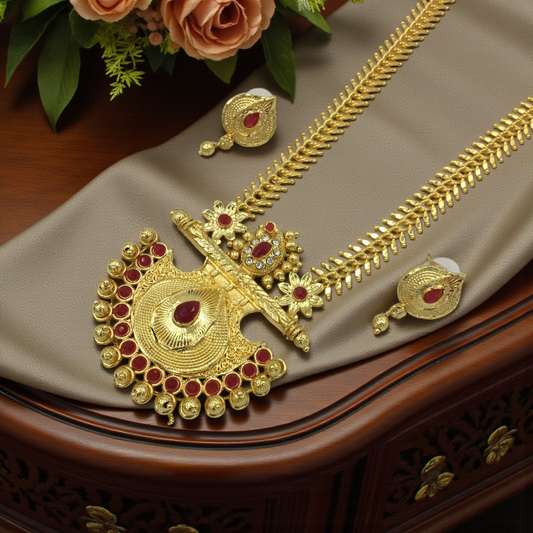 TANVI MICRO GOLD LONG NECKLACE SET