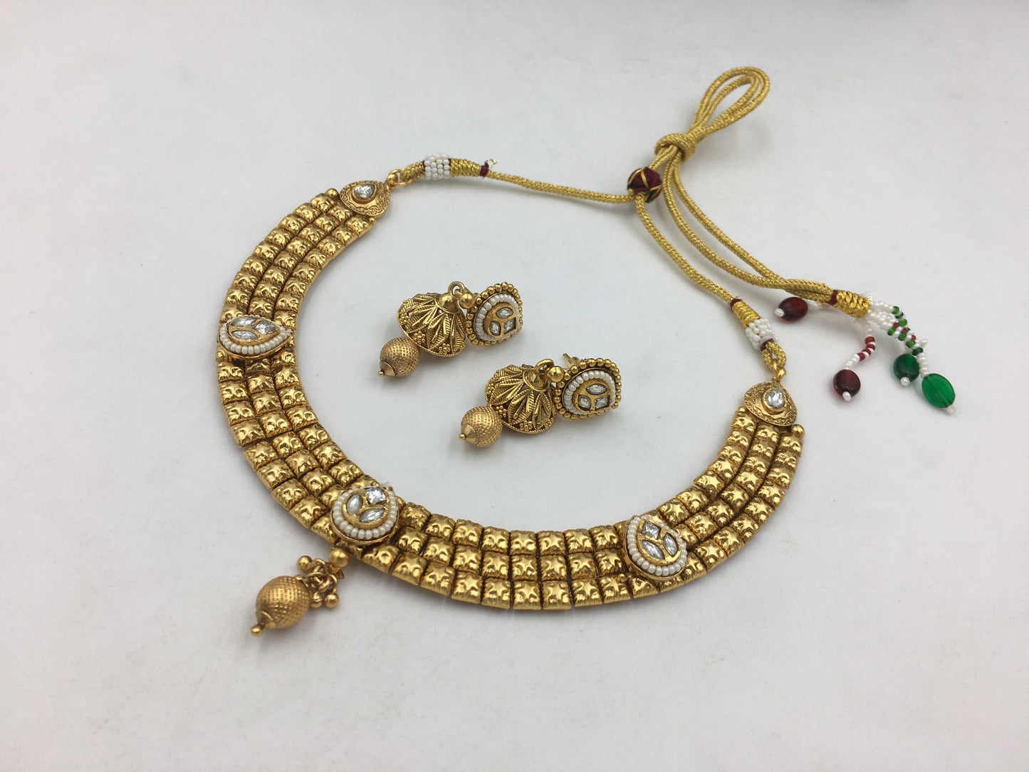 ABINAYA BRASS NECKLACE SET