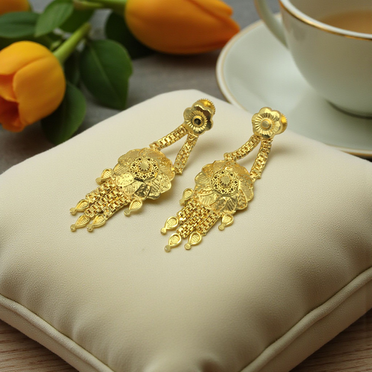 KIARA MICRO GOLD LONG NECKLACE SET