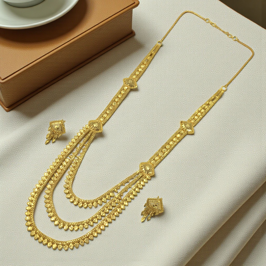 POETRY MICRO GOLD LONG NECKLACE SET