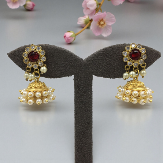 RED ROYALE MICRO GOLD JHUMKAS