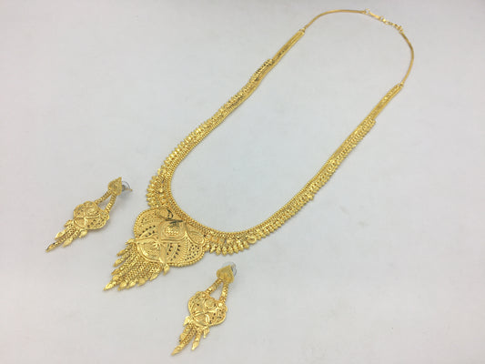 NITHISHA MICRO GOLD LONG NECKLACE SET