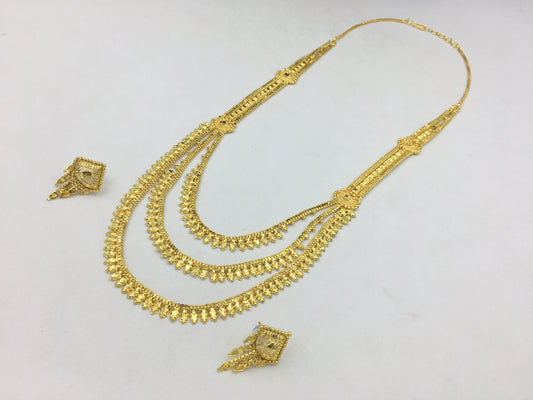 DHRITI MICRO GOLD LONG NECKLACE SET