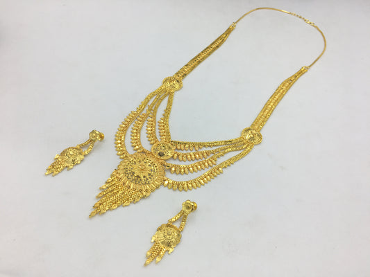 MAITREYI MICRO GOLD LONG NECKLACE SET