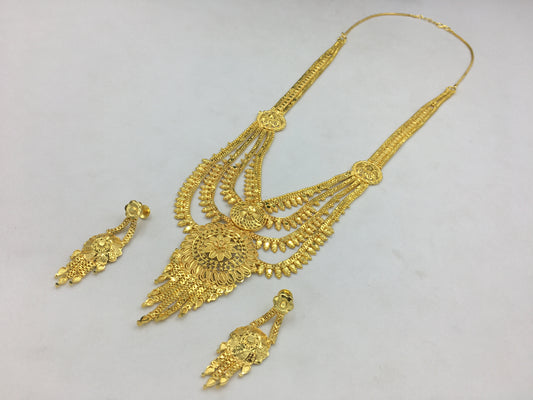 MITHILA MICRO GOLD LONG NECKLACE SET