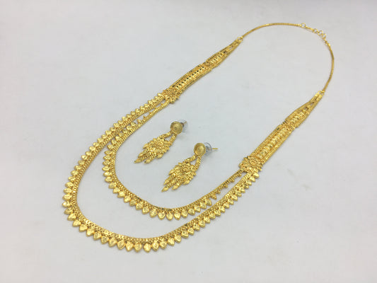 YOGINI MICRO GOLD LONG NECKLACE SET
