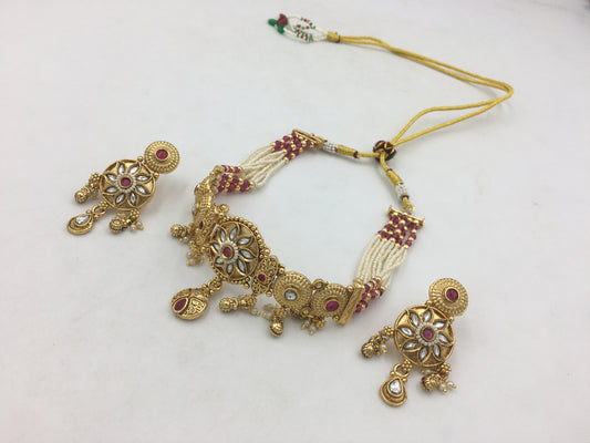 AASHRITA BRASS NECKLACE SET