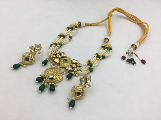 RITHISHA BRASS NECKLACE SET
