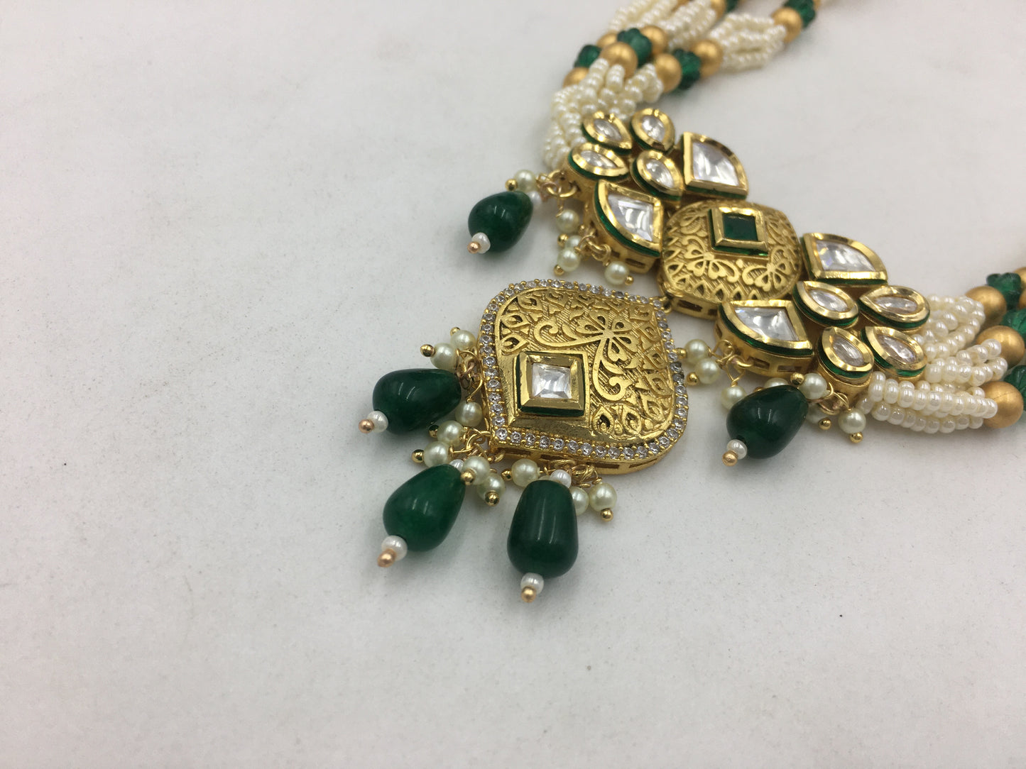 RITHISHA BRASS NECKLACE SET