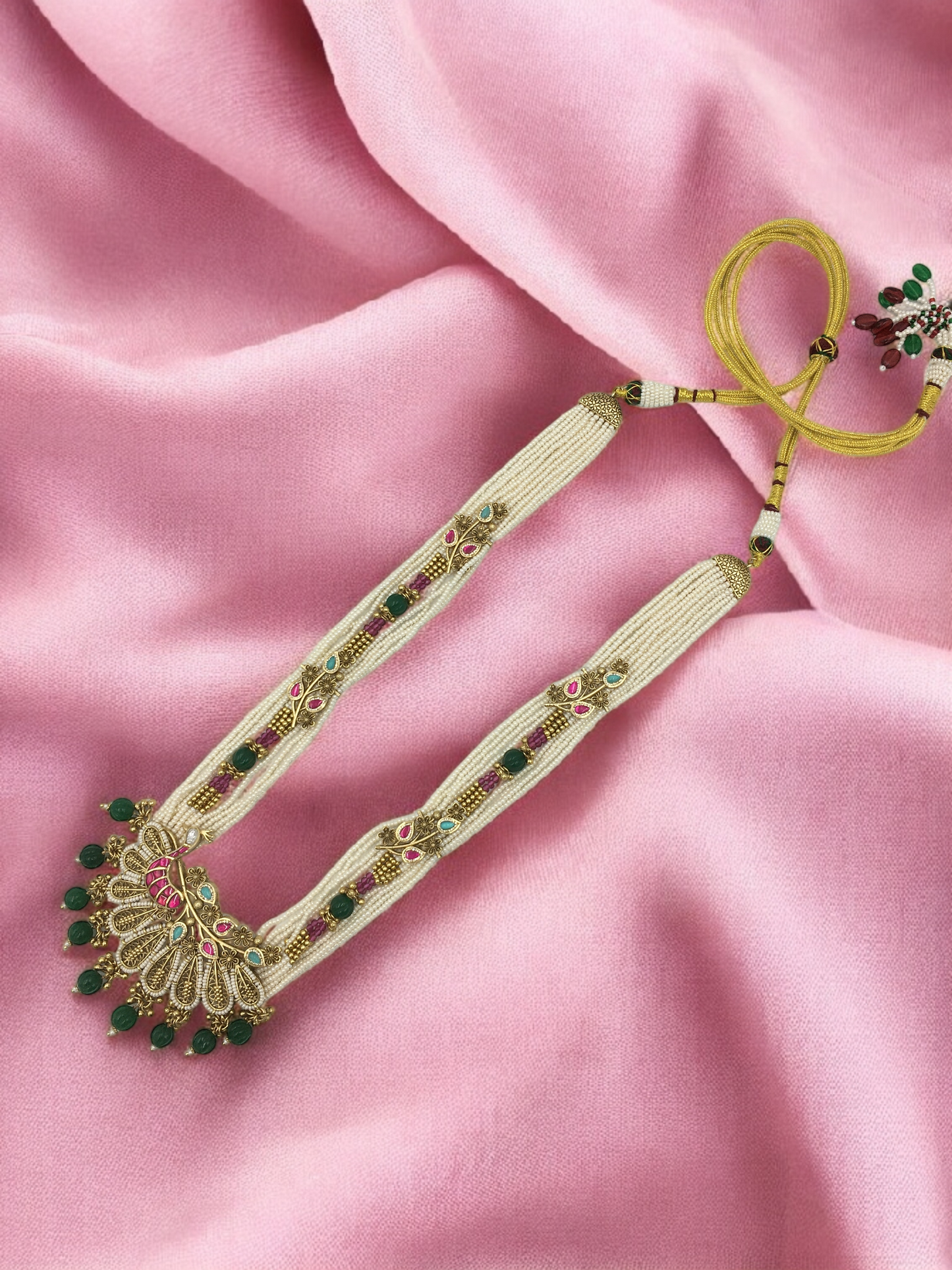 MAHARANI PEACOCK LONG NECKLACE SET