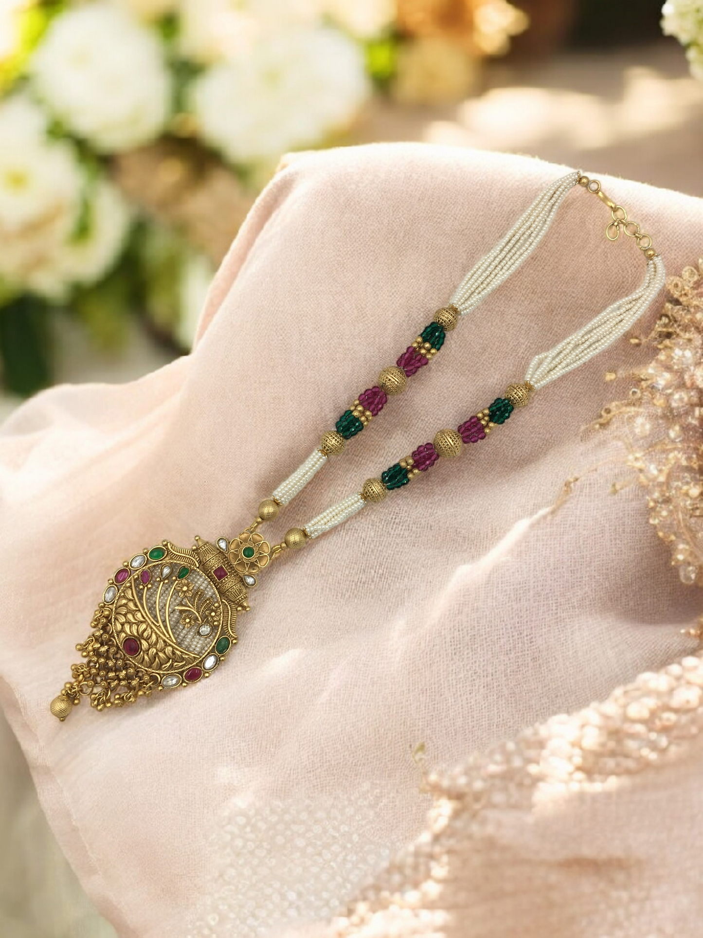 VAISHNAVI BRASS NECKLACE SET