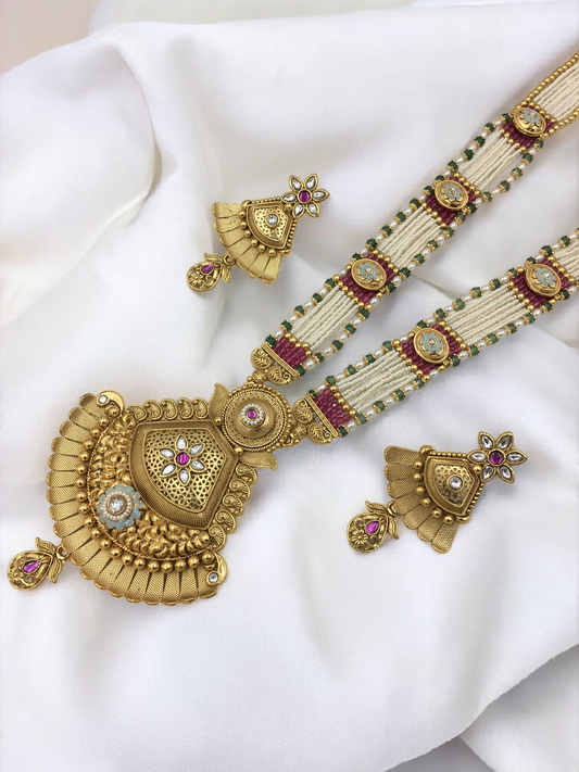 SHRIYA BRASS NECKLACE SET