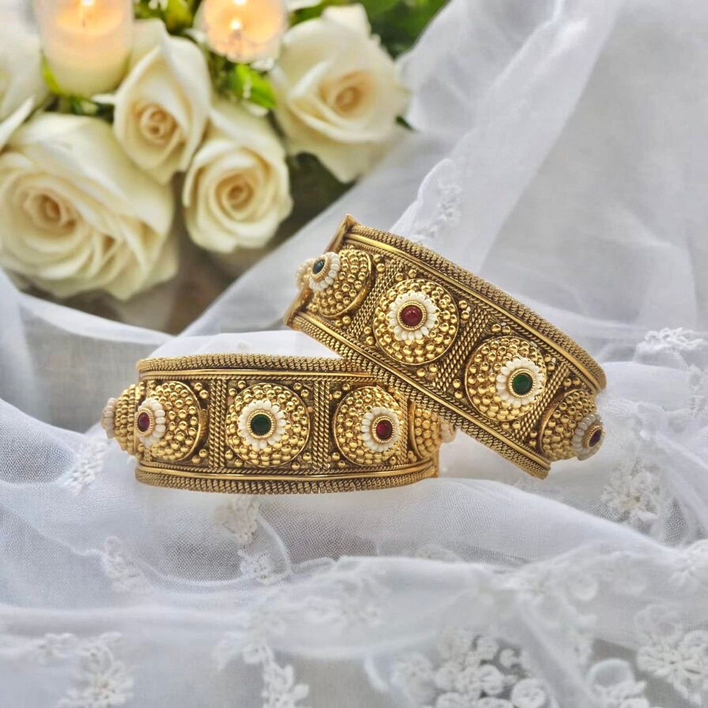 VITHIKA RAJWADI BRASS BANGLES