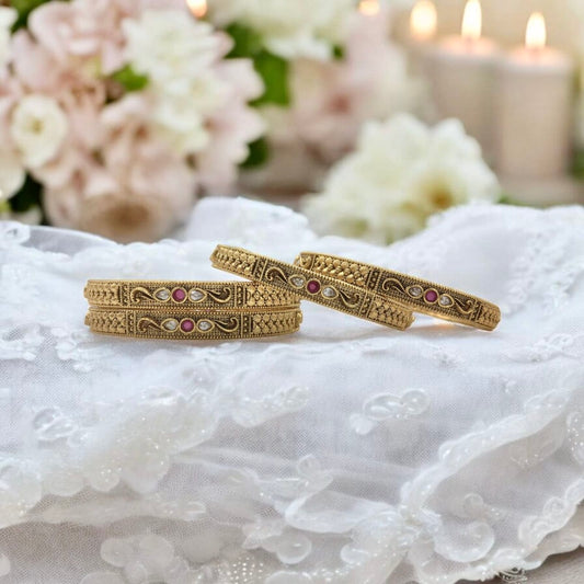 DHANIKA RAJWADI BRASS BANGLES