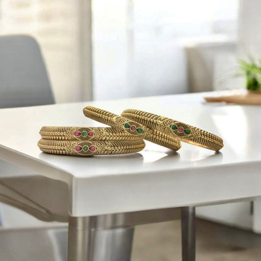ANAYRA RAJWADI BRASS BANGLES