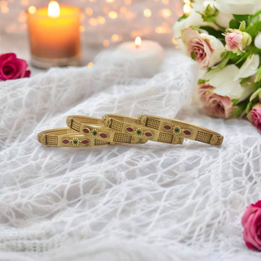 CELESTIA RAJWADI BRASS BANGLES