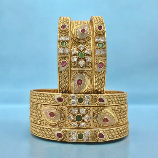 MADHAVI RAJWADI BRASS BANGELS