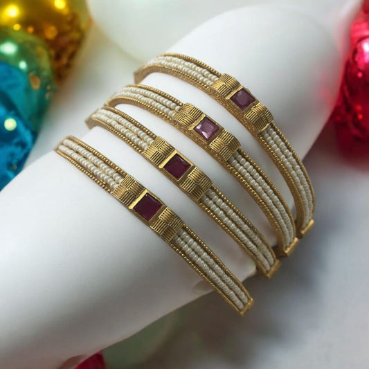 RIYAANA RAJWADI BRASS BANGLES