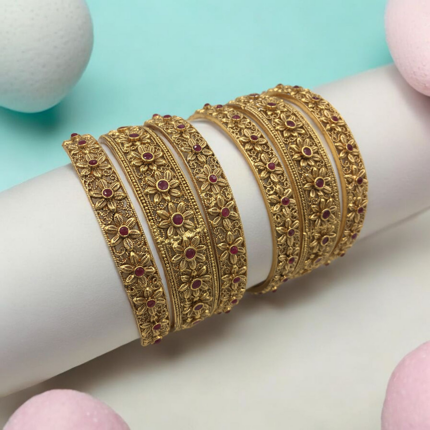 SITHARA RAJWADI BRASS BANGLES