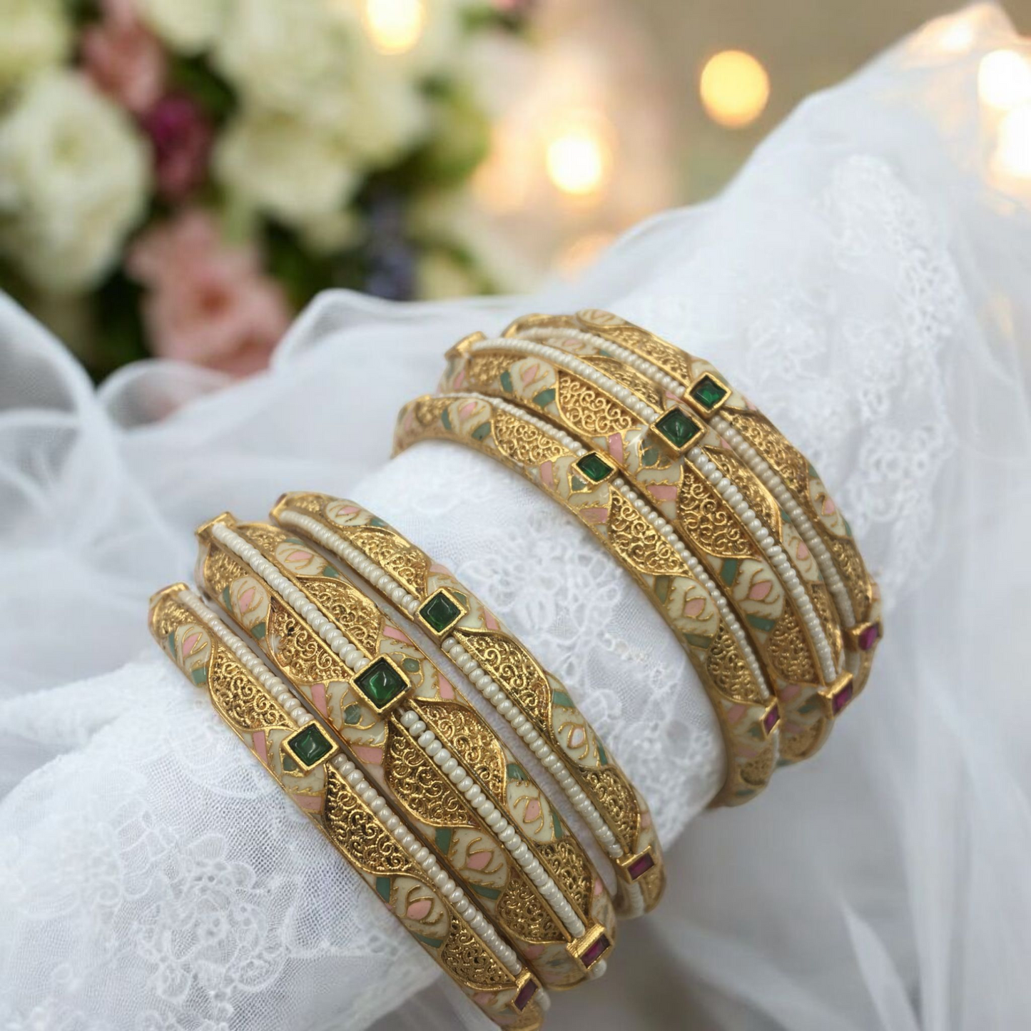 ABHINAYA RAJWADI BRASS BANGLES