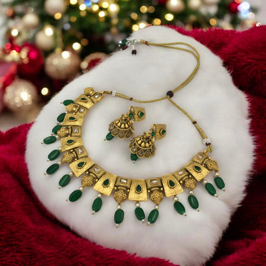 MANDHIRA BRASS NECKLACE SET