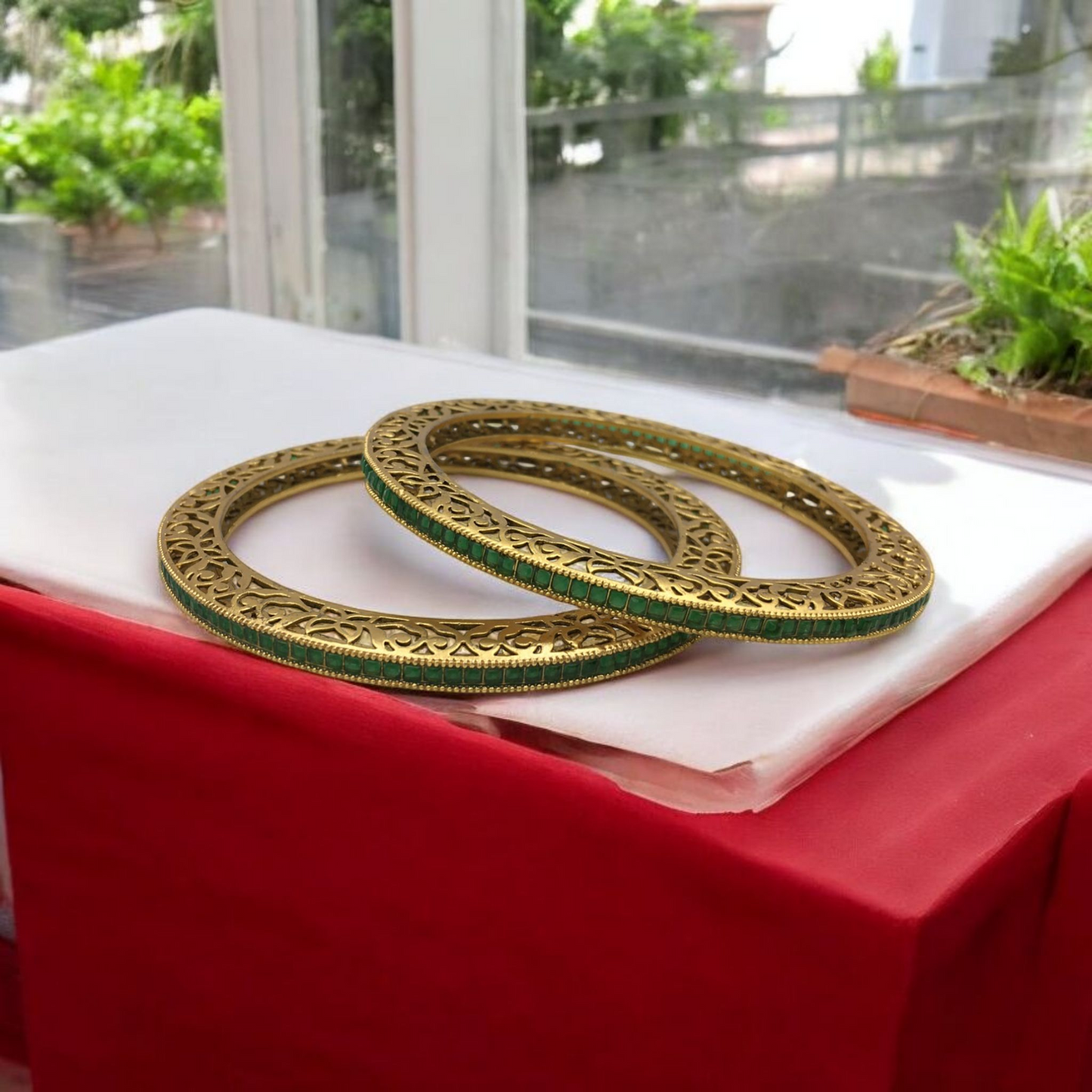 DIVYANKA RAJWADI BRASS BANGLES