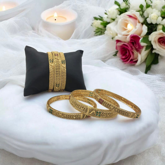 RISHA RAJWADI BRASS BANGLES