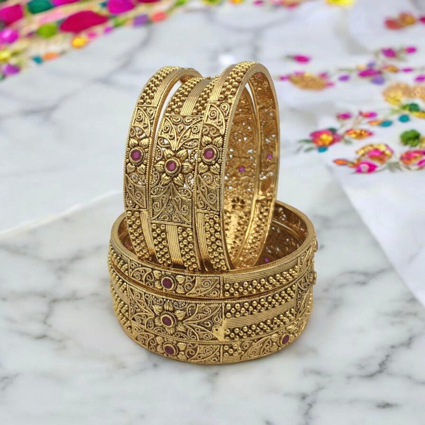 AMRITA RAJWADI BRASS BANGLES
