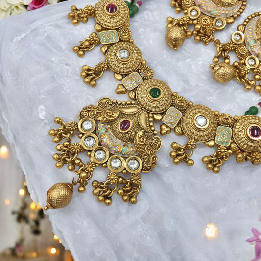 KUSUM BRASS NECKLACE SET