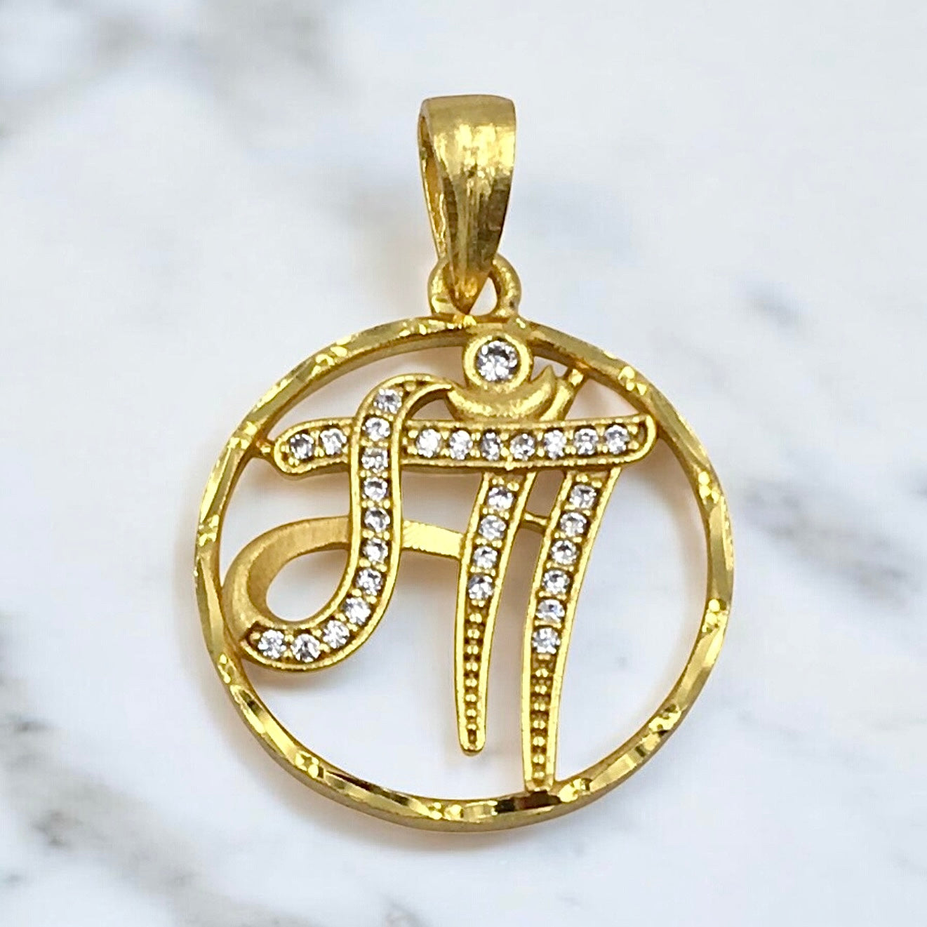 MAA SYMBOL GOLD PLATED PENDANT